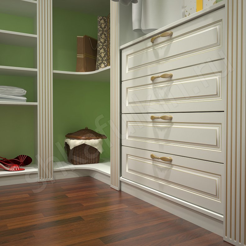 Гардеробная Марго Белый Классика  Гардеробная  3