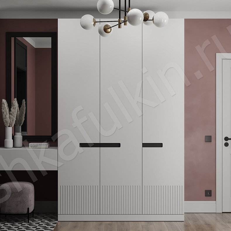 Прихожая Эллинг Белый Светлые Минимализм 3х створчатые Прихожая Для вещей