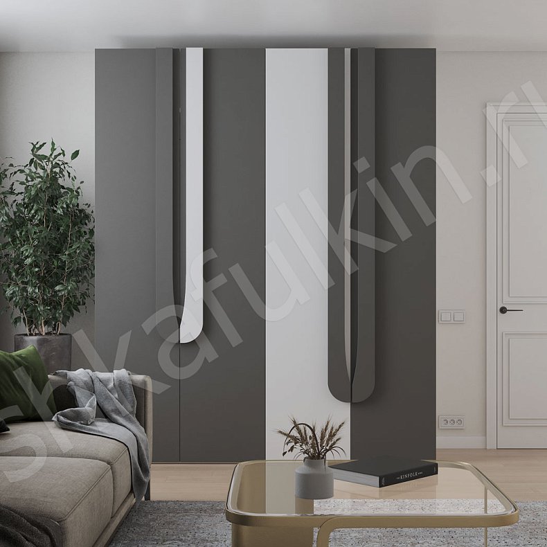 Шкаф Тигго Темные Светлые Коричневый Черный Скандинавский 4х створчатые Гостиная Для вещей Для белья 1