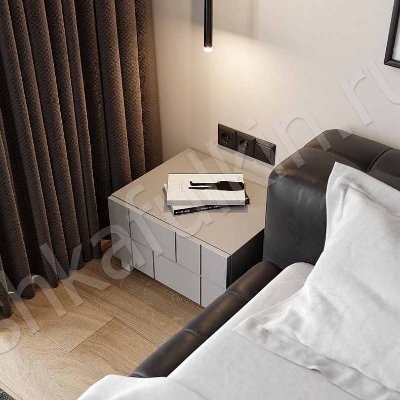 Шкаф Честер Древесный Светлые Серый Модерн 4х створчатые Спальня Для декора Для вещей 5