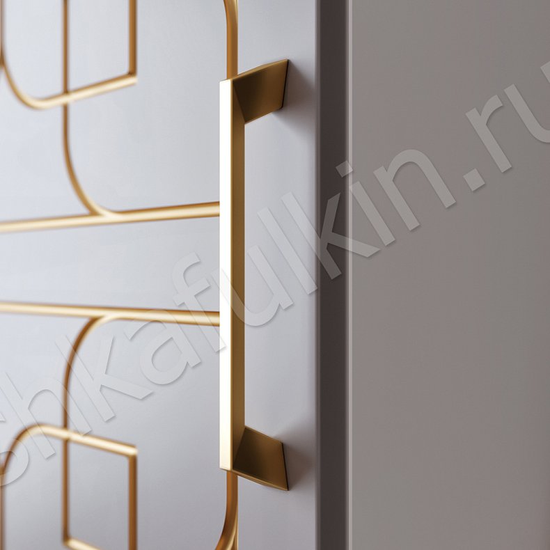 Изображение Стенка Юджин Серый Светлые Золото Неоклассика 2х створчатые Гостиная Для вещей Под ТВ 4