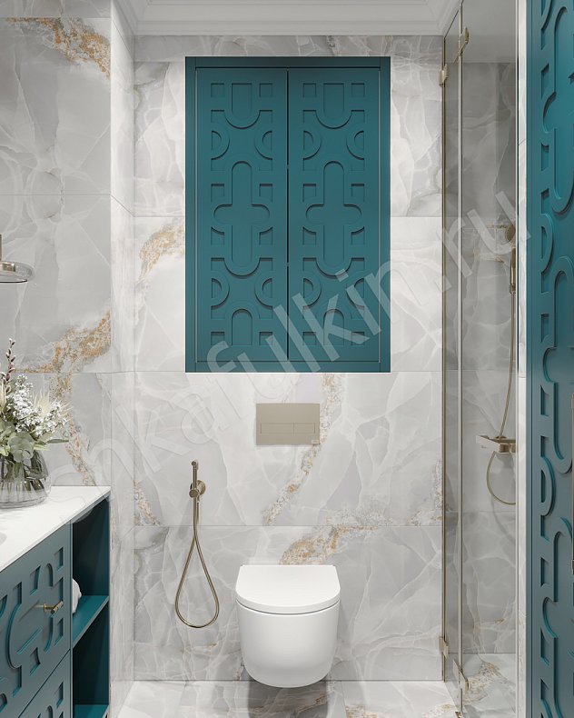 Мебель в ванную Барби Темные Синий Цветной Неоклассика   Для вещей 3