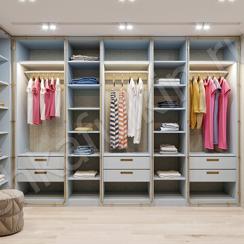 Изображение Гардеробная Бланш Синий Модерн Гардеробная 2