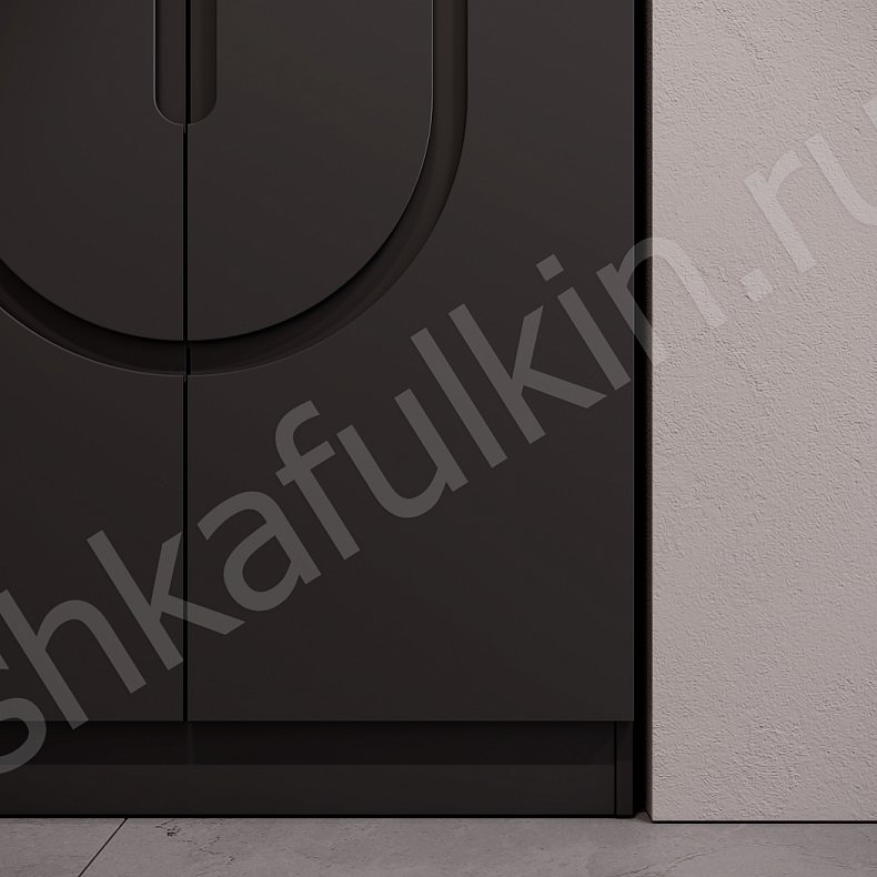 Изображение Прихожая Байт Черный Темные Современный 2х створчатые Прихожая Для вещей 4