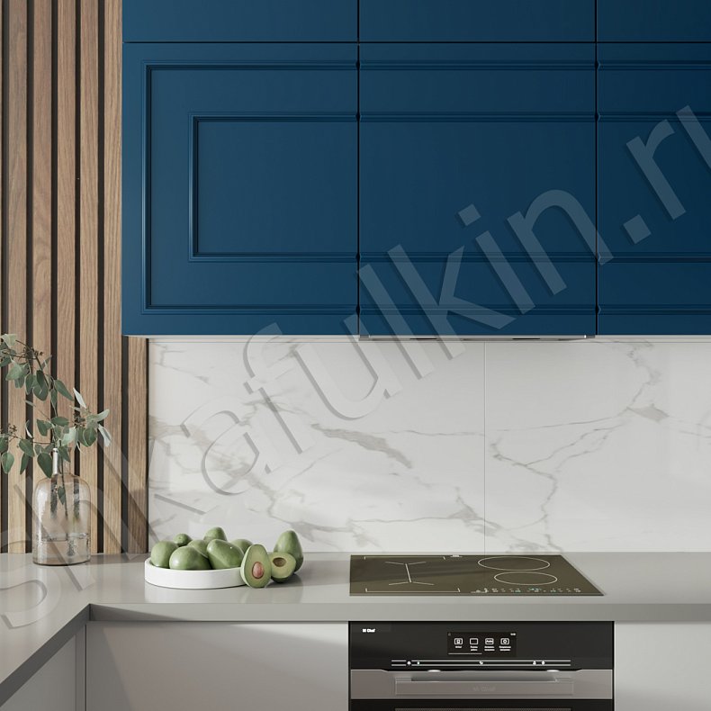 Изображение Кухня Джорджия Blue Синий Темные Неоклассика Для посуды 3