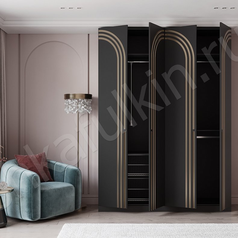 Шкаф Пальмира Темные Современный 4х створчатые Спальня Для вещей 4