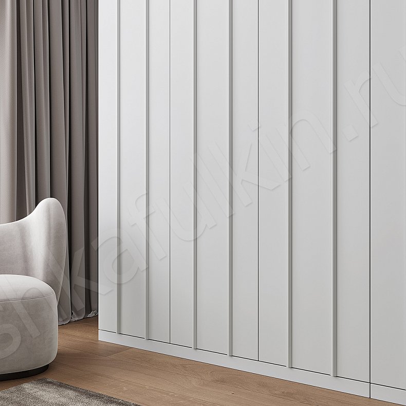 Шкаф 6 дверей Джорджия Белый Светлые Минимализм 6и створчатые Гостиная Для вещей 2