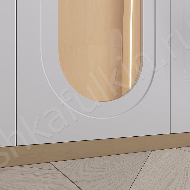 Изображение Шкаф Маурис Белый Неоклассика 5и створчатые Гостиная Для книг Для декора Для вещей 4