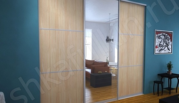 Встроенный шкаф-купе 3 двери Скандинавия