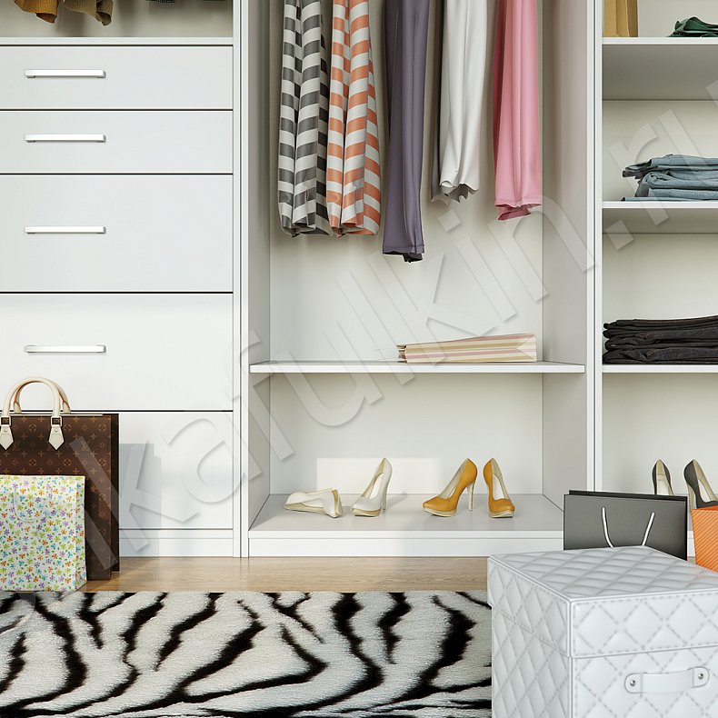 Гардеробная Лолита Белый Скандинавский  Гардеробная  3