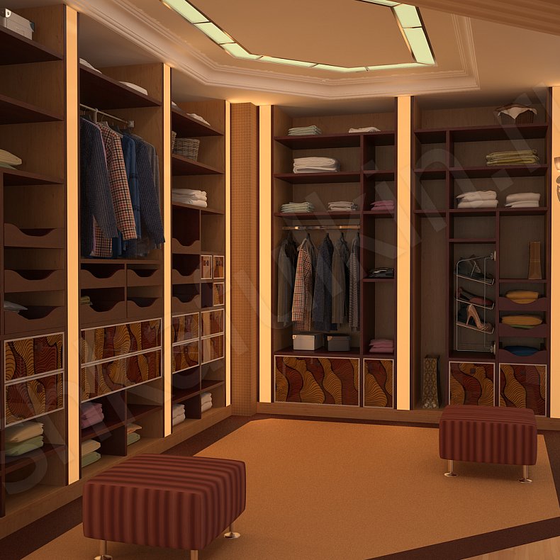 Гардеробная Альбест Темные Модерн  Гардеробная  2