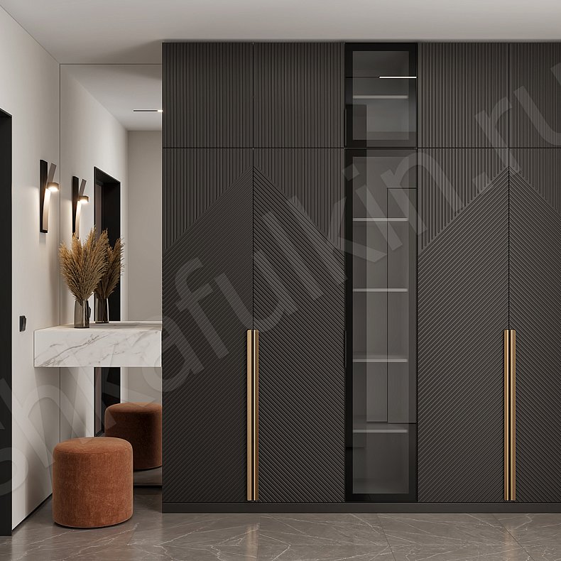 Прихожая с консолью Нотариус Черный Цветной Темные Зеленый Современный 5и створчатые Прихожая Для вещей 3