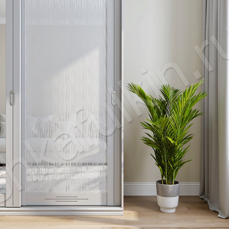 Изображение Корпусный шкаф-купе Сорус Светлые Серый Неоклассика 3х створчатые Гостиная Для вещей 3