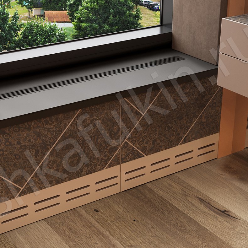 Изображение Гарнитур Эспрессо Темные Золото Древесный Современный 2х створчатые Спальня Для вещей Для белья 6