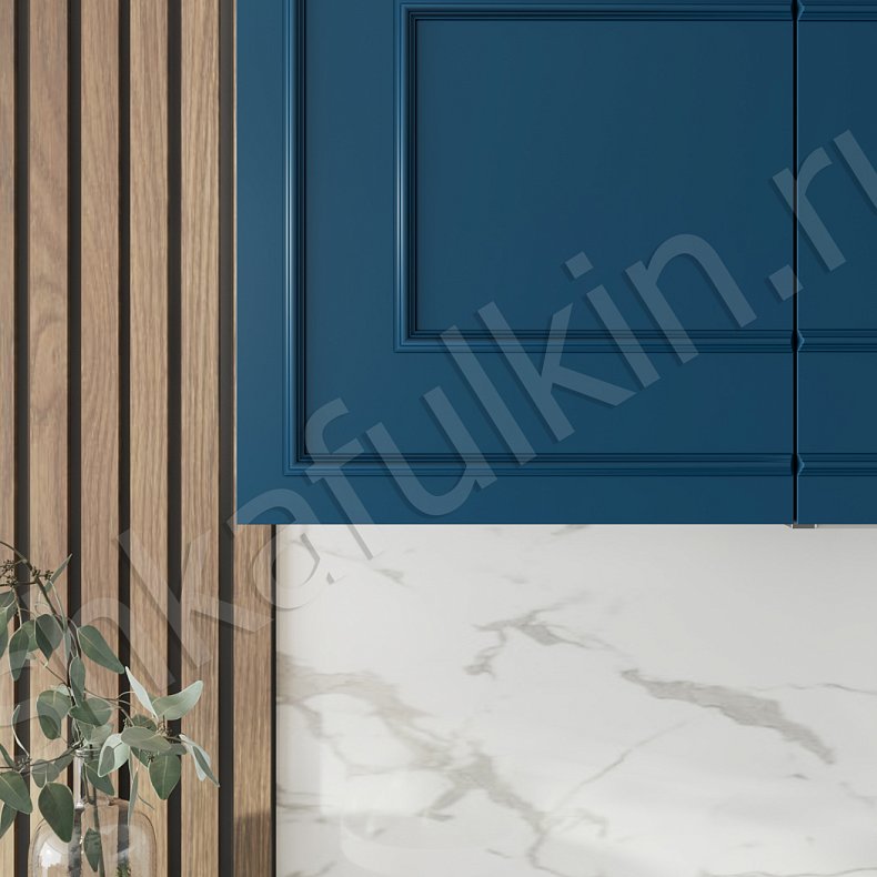 Изображение Кухня Джорджия Blue Синий Темные Неоклассика Для посуды 5