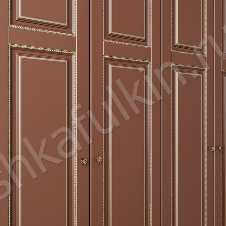 Изображение Корпусный шкаф Флоренция Цветной Коричневый Светлые Темные Классика 4х створчатые Гостиная Для вещей 7