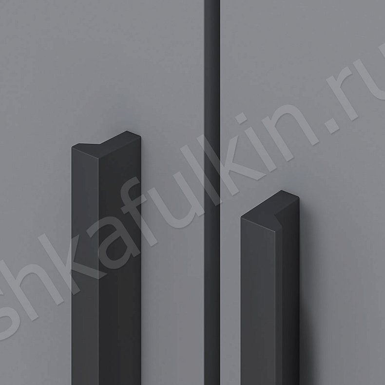 Изображение Встроенный шкаф со стеллажом Шондер Светлые Серый Современный 4х створчатые Спальня Для белья Для книг Для декора Для вещей 4