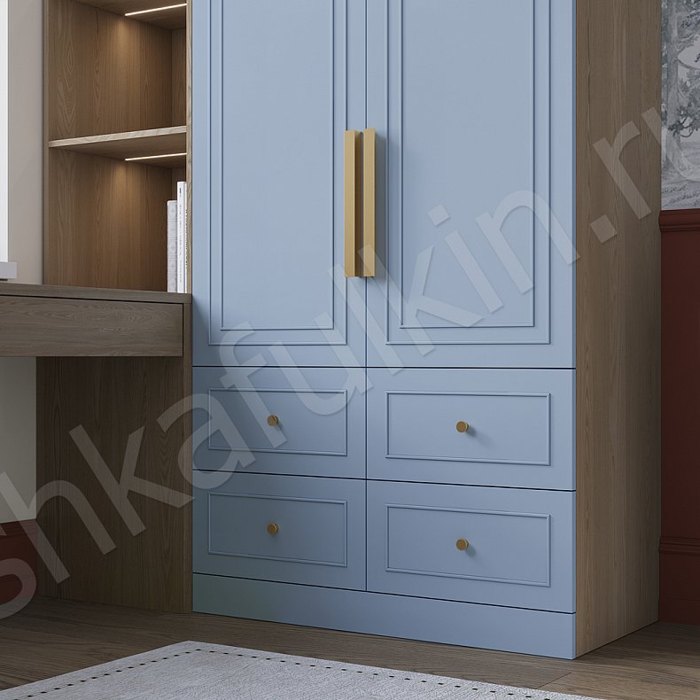 Изображение Детская Моррис Светлые Синий Цветной Неоклассика Детская Для вещей Для декора Для книг 5