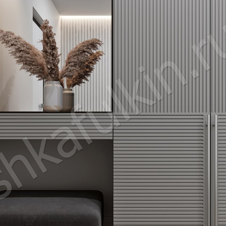 Изображение Прихожая Шондер Светлые Серый Хай-тек 4х створчатые Прихожая Для вещей 3