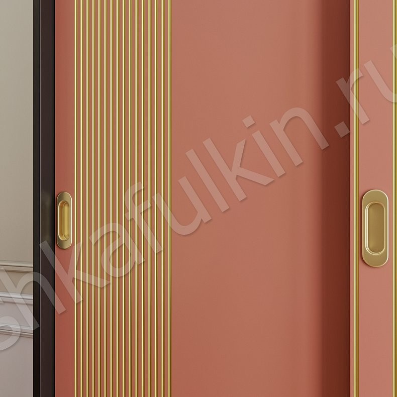 Корпусный шкаф-купе Сиена Светлые Красный Цветной Модерн 3х створчатые Гостиная Для вещей 3