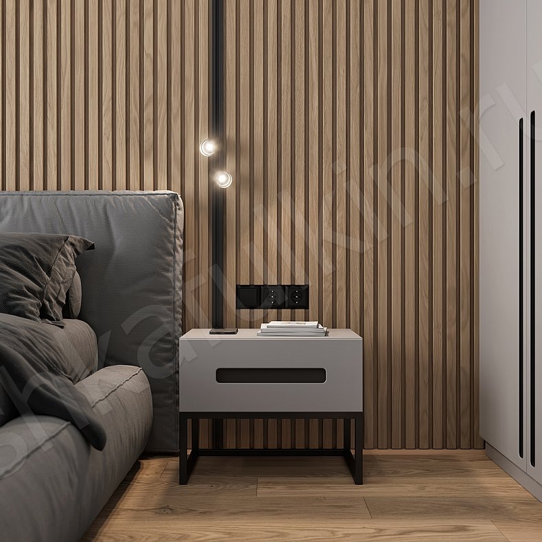 Изображение Гарнитур Лостерри Серый Минимализм 4х створчатые Спальня Для вещей 3