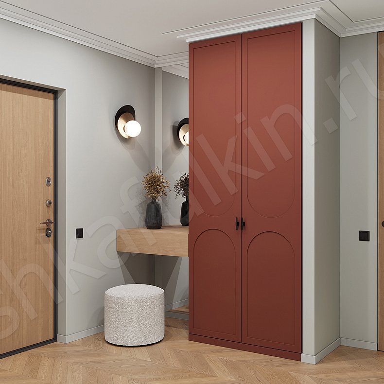 Прихожая Янтина Светлые Красный Современный 2х створчатые Прихожая Для вещей