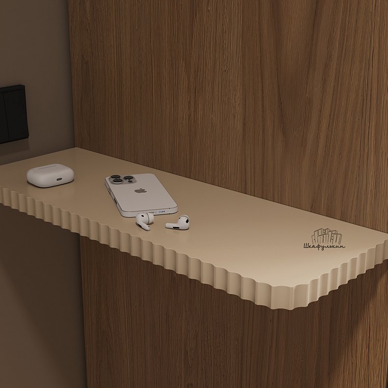 Шкаф Маурис Белый Коричневый Светлые Неоклассика 5и створчатые Гостиная Для книг Для декора Для вещей 9