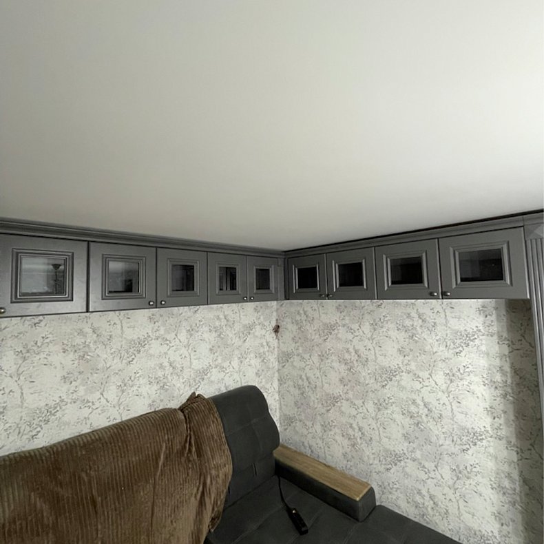 Книжный шкаф Антида Светлые Серый Классика 4х створчатые Гостиная Для книг 14