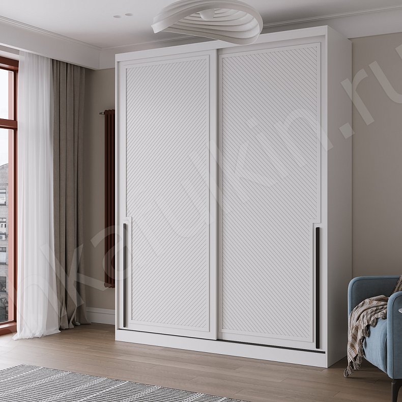 Шкаф-купе Танзано Белый Модерн 2х створчатые Гостиная Для вещей 1