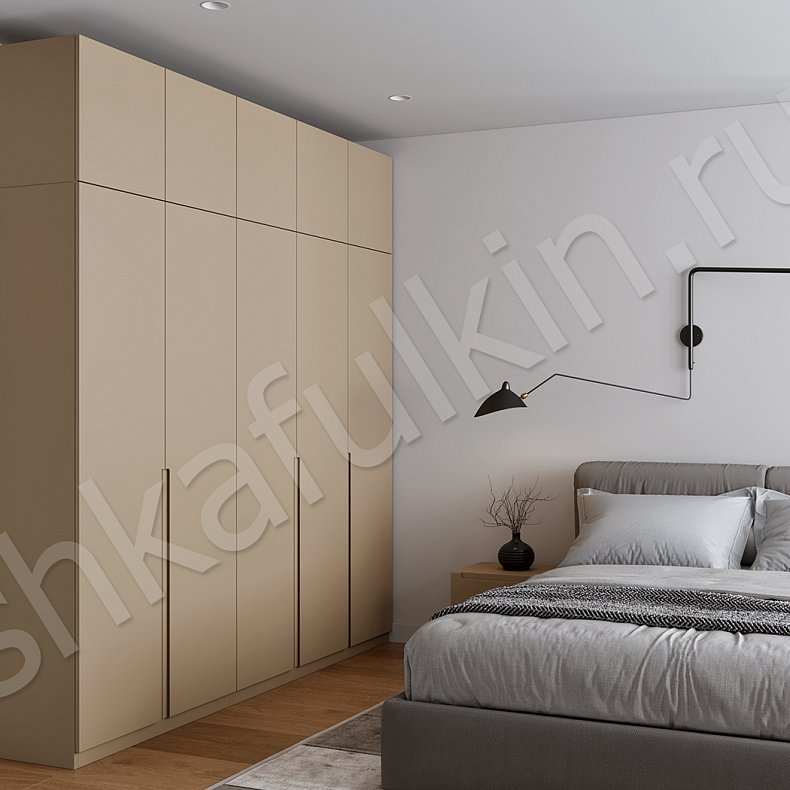 Распашной шкаф Ламарр Коричневый Светлые Минимализм 5и створчатые Спальня Для вещей