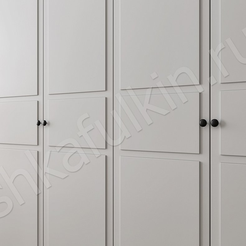 Шкаф Норманд Белый Светлые Серый Скандинавский 4х створчатые Гостиная Для вещей 6