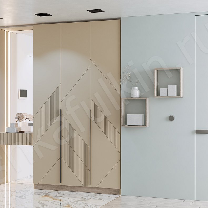 Прихожая Неонелли Цветной Коричневый Светлые Современный 3х створчатые Прихожая Для вещей 2