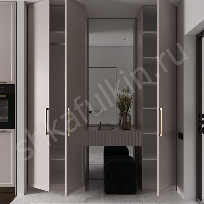 Шкаф в прихожую Сицилия Светлые Коричневый Минимализм 3х створчатые Прихожая Для вещей 2