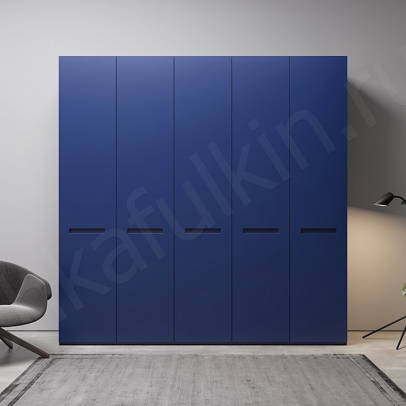 Распашной шкаф Матео Белый Цветной Синий Светлые Минимализм 5и створчатые Гостиная Для вещей 1