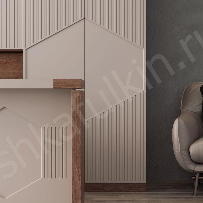 Изображение Кабинет Хьюго Светлые Современный 4х створчатые Гостиная Для книг 4