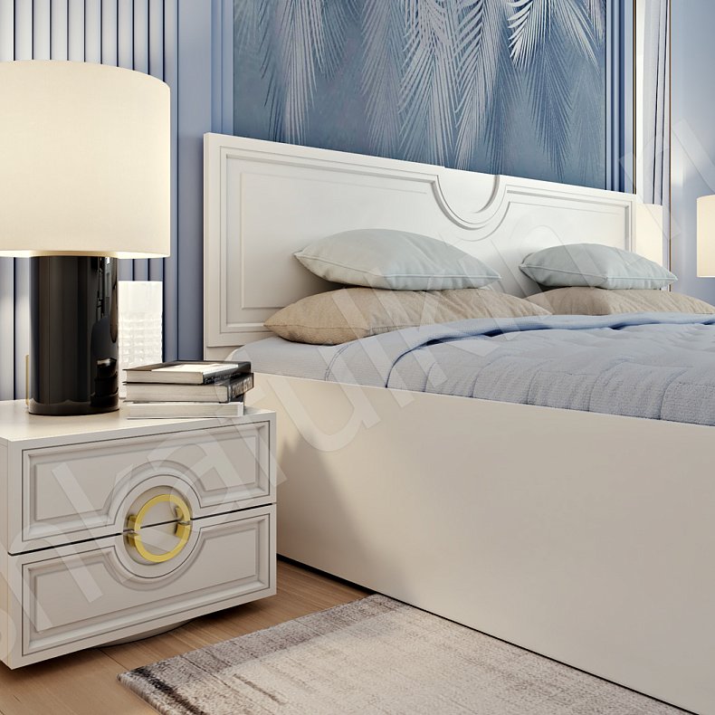 Изображение Гарнитур Агнесса Белый Светлые Неоклассика 4х створчатые Спальня Для вещей 2