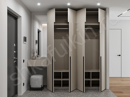 Прихожая 4 двери + консоль Симпле Светлые Минимализм 4х створчатые Прихожая 