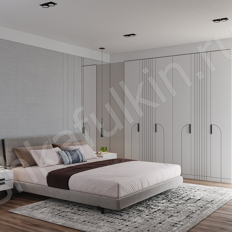 Гарнитур Ментор Светлые Белый Минимализм 6и створчатые Спальня Для вещей Для белья