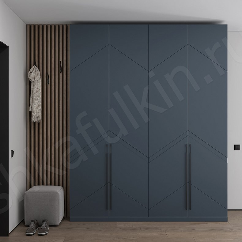 Прихожая Астрид Темные Синий Современный 4х створчатые Прихожая Для вещей