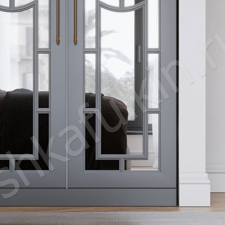 Изображение Шкаф Франсуа Светлые Серый Неоклассика 5и створчатые Спальня Для вещей 3