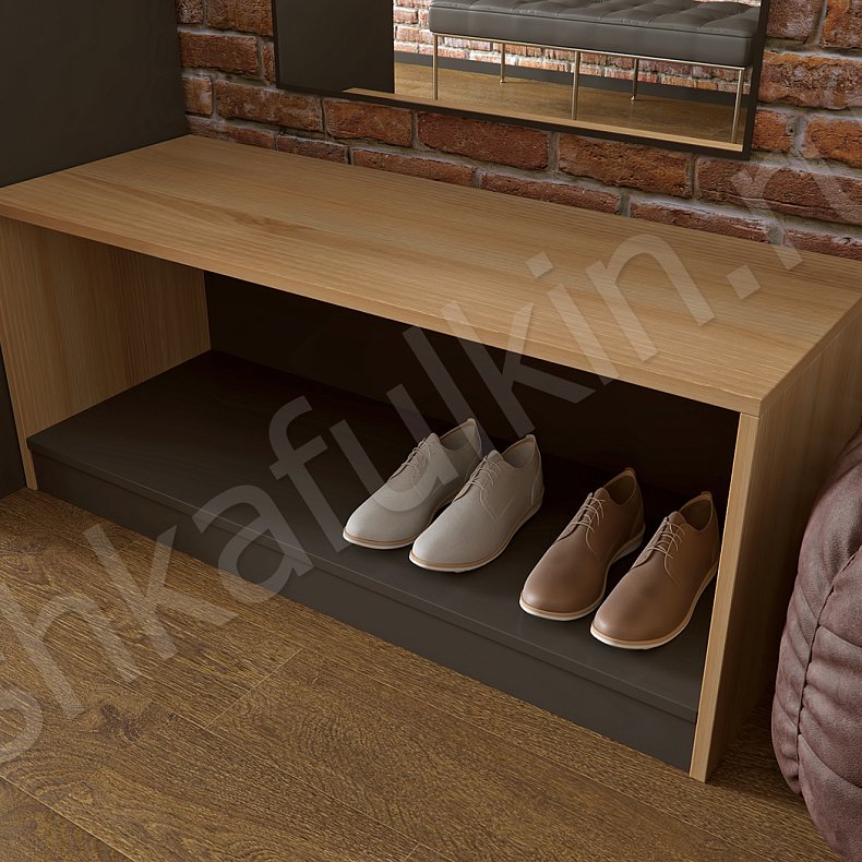 Изображение Шкаф-купе для прихожей Джуно Белый Древесный Светлые Лофт 2х створчатые Прихожая Для вещей 3