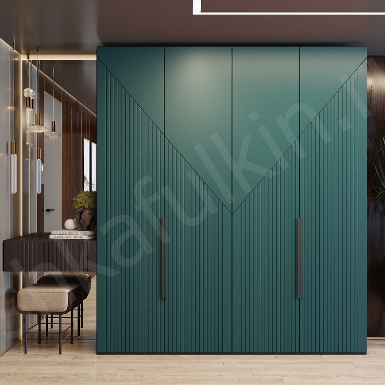 Прихожая Фигаро Цветной Красный Темные Зеленый Современный 4х створчатые Прихожая Для вещей 3