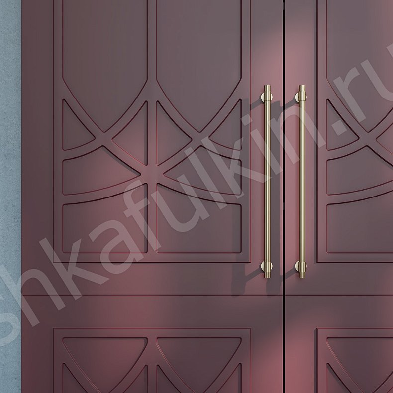 Гарнитур Стефани Белый Красный Неоклассика 4х створчатые Спальня Для белья Для вещей 11