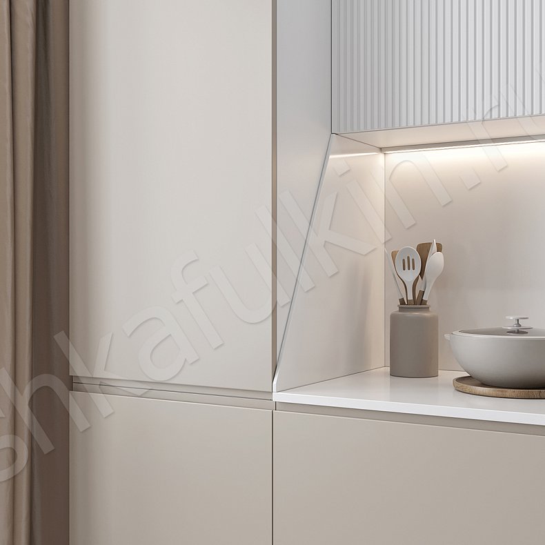 Кухня Шондер Светлые Коричневый Белый Современный   Для посуды 6