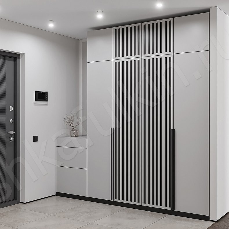 Изображение Прихожая Родео Серый Светлые Современный 4х створчатые Прихожая Для вещей 1