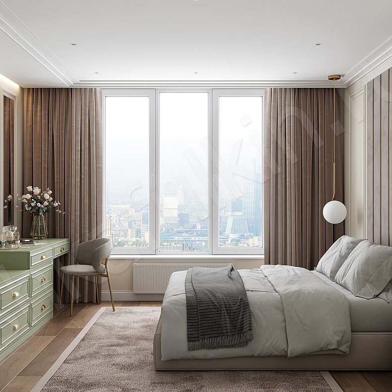 Гарнитур Агата Белый Неоклассика 2х створчатые Спальня Для белья Для вещей 2