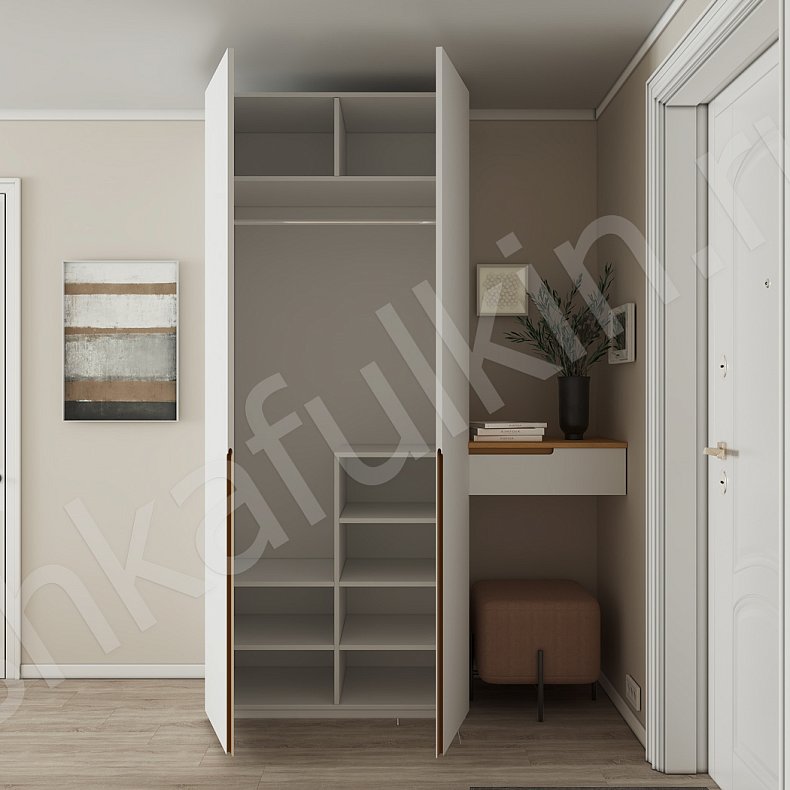 Прихожая Валимур Светлые Древесный Белый Минимализм 2х створчатые Прихожая Для вещей 2