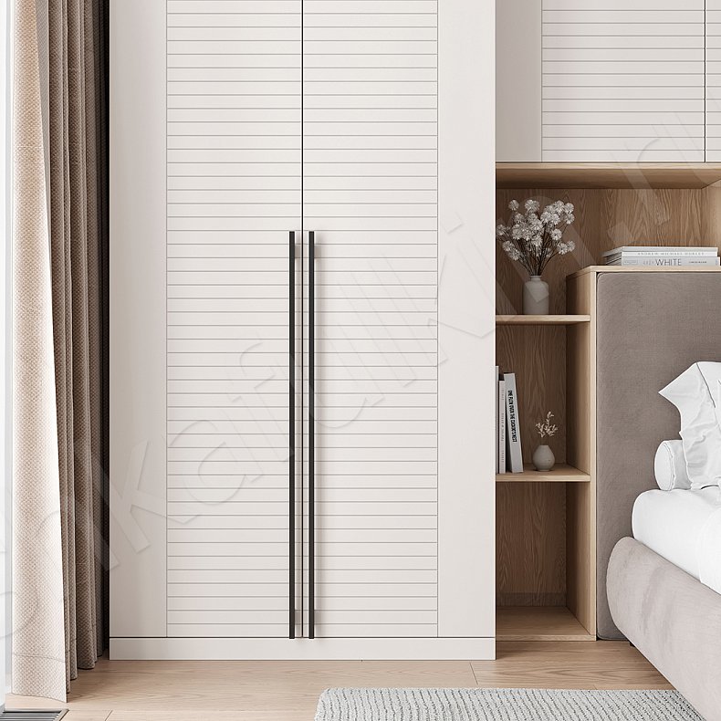 Гарнитур Континент Белый Светлые Современный 4х створчатые Спальня Для вещей 4