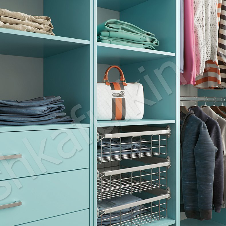 Гардеробная Лагуна Цветной Современный  Гардеробная  3