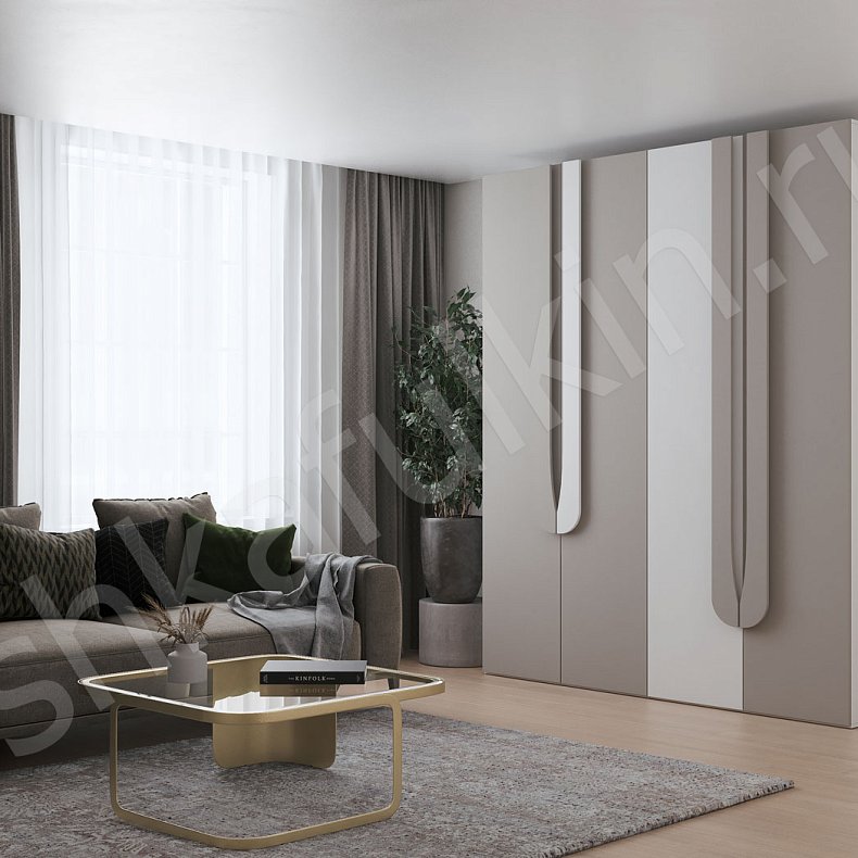 Шкаф Тигго Темные Светлые Коричневый Черный Скандинавский 4х створчатые Гостиная Для вещей Для белья 5